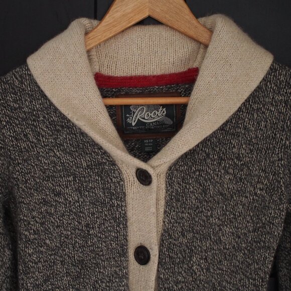 Roots | Wool Blend Cabin Shawl Cardigan - Picture 3 of 8